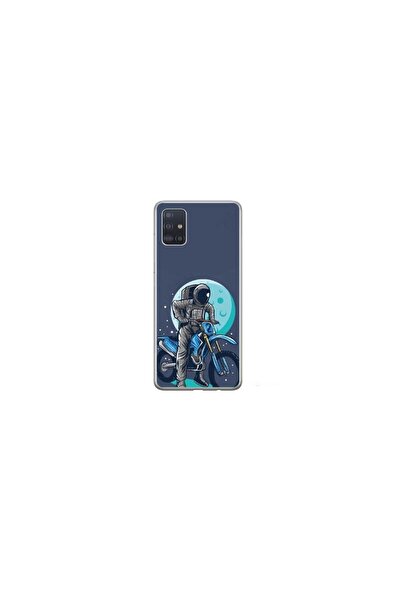 Atlas Husa personalizata 360 de grad Samsung Galaxy A71, Biker Astronaout, mu...
