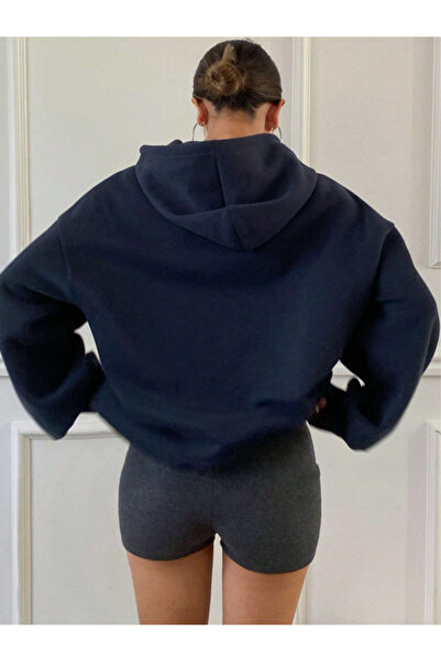 Revasser Unisex Erkek/Kadın OUTSTANDING Renkli Özel Baskılı Pamuklu Oversize Kapüşonlu Sweatshirt