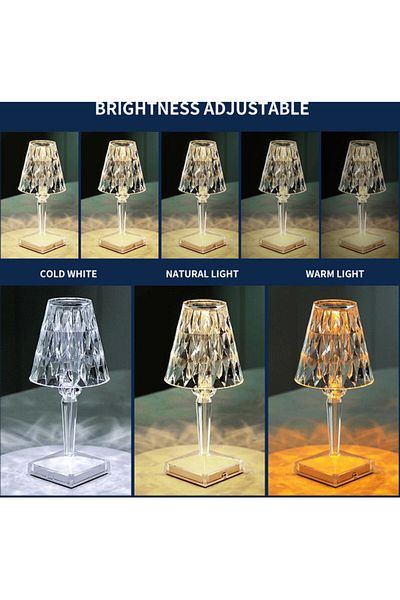 Raffine Acrylic Diamond Table Lamp Clear