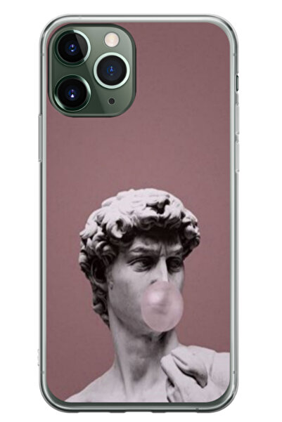 Atlas Husa personalizata 360 de grade pentru Apple iPhone 11 Pro Max, Bubble Gum Statue, S1D1M0317