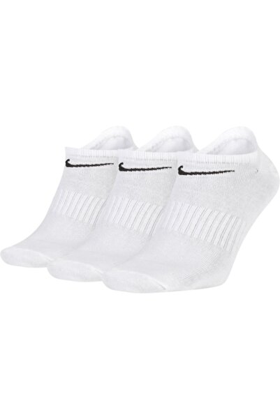 Nike Set 3 Pairs Everyday Lightweight No-Show Socks, White, Size 38-42 EU