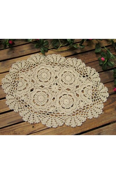 Choice1 مفارش طاولة بيضاوية من تصميم Design1، مقاس 35×50 سم، مصنوعة يدويًا من...