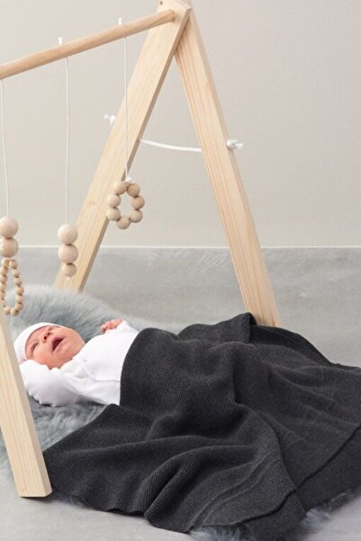 NOPPIES Knitted Blanket Grey Norcia 75 x 100 cm