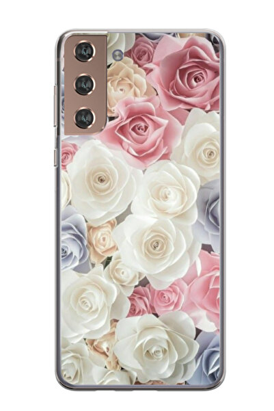 Atlas Husa personalizata 360 de grade pentru Samsung Galaxy S21 Plus, Flowers...