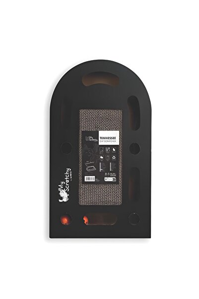 M-PETS كرتون ماي سكراتشي تينيسي للقطط باللون الأسود مقاس 50 × 30 × 6 سم