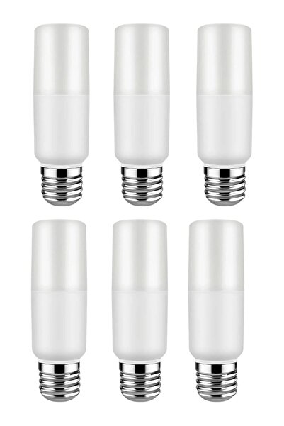 Noas Pil Buji LED Avize Aplik Ampulü 8W E27 6500K Beyaz Işık 6 Adet