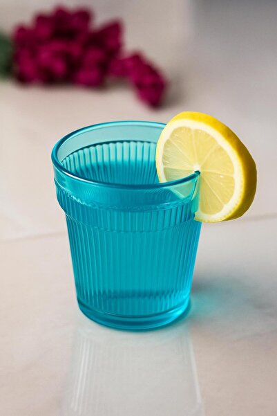 HSDemirci Acrylic Aquamarin Single Short Glass & Water Soft Drink Coffee Side...