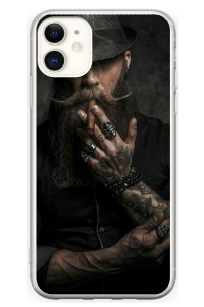 Atlas Husa personalizata 360 de grade pentru Apple iPhone 12, Beard Man, S1D1...