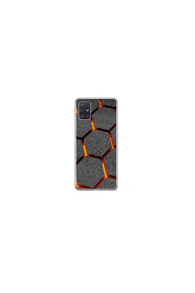 Atlas Husa personalizata 360 de grad Samsung Galaxy A71, Lava Hex, multicolor...
