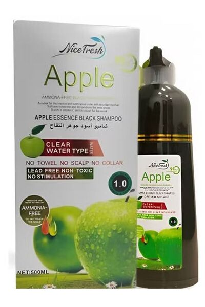 nice fresh Natural Hair Color Shampoo Ammonia Free No.1 Dark Black 500ml