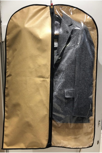 Umut kılıf Suit Case, Clothes Protective and Carrier Pouch, Gamboch, Semi-Transparent, 64X100, Beige Color