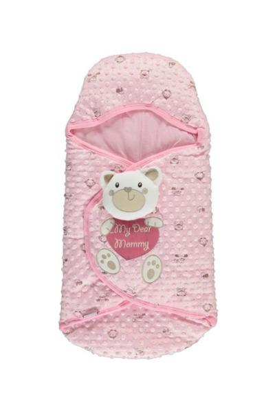 Bebecix Pink Baby Sleeping Bag with Detachable Bear by