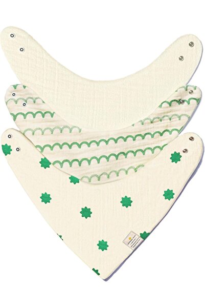 Generic Nintara Baby Bandana Bibs - 100% Organic Premium Muslin Cotton, Absorbent, Soft, Adjustable Snap But