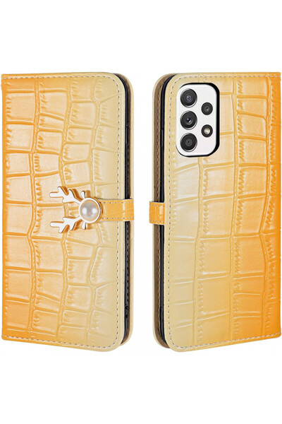 Aisenth Protective case for Samsung Galaxy A32 5G Aisenth, PU leather, yellow, 6.5 inches