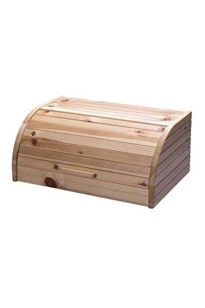 Generic Wooden Bread Bin Brown 40x17x26centimeter