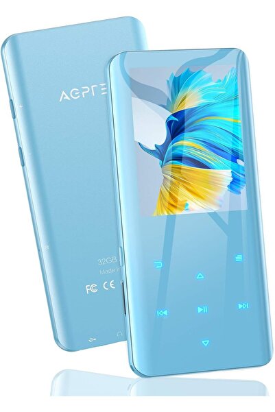 AGPTEK 32GB MP3 Player with Bluetooth 5.0, A19X 2.4" Curved Screen Portable Music Player