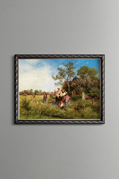 epiqart A Spring Landscape - Vintage Patterned Frame