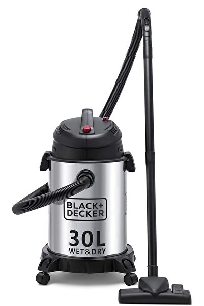 Black&Decker Black & Decker 1610W 30L Wet and Dry Stainless Steel Tank Drum Vacuum Cleaner Silver WV1450-B5