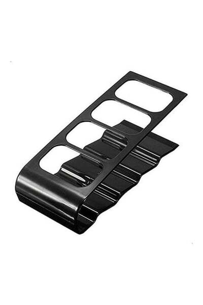 Generic Multi Remote Holder Stand Home Organizer Box with 4 Compartments Black