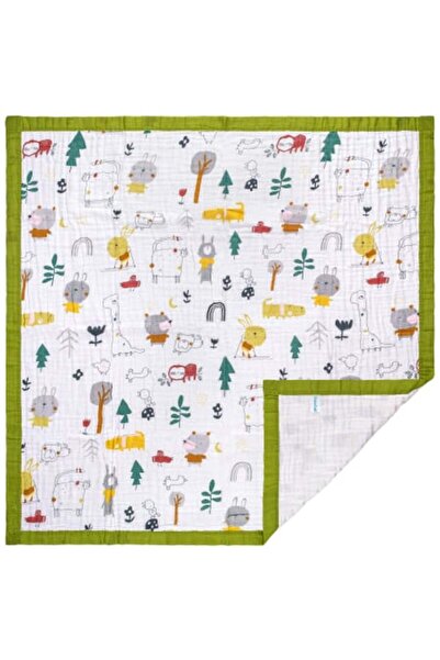 FizioTab Paturica FizioTab® pentru Bebe, Muselina 6 Straturi, 110 x 110 cm, d...