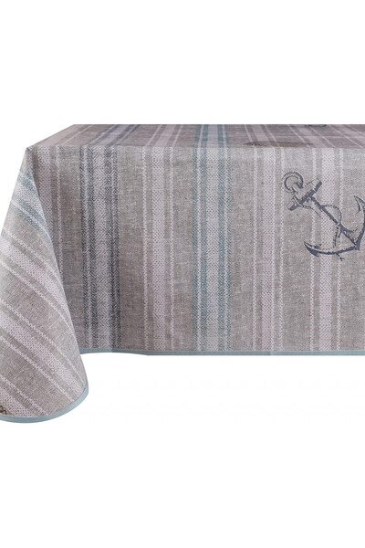 Vinylla tablecloth, PVC, grey, 140 x 180 cm