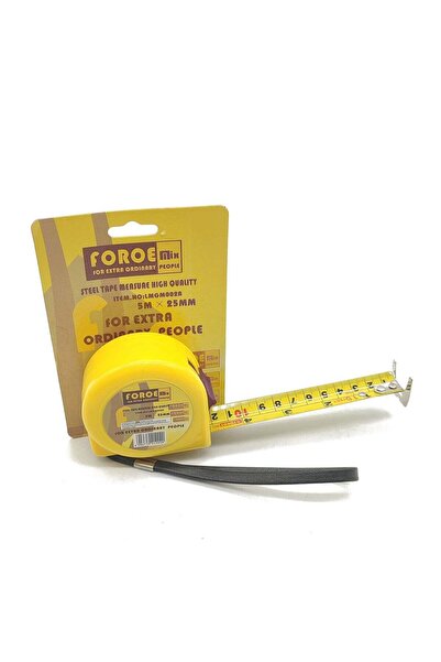 Force tape measure 5 meters 25 mm yellow
