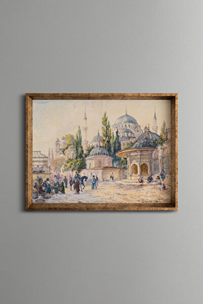 epiqart Payitaht İstanbul, Şeyhzade Camii - Vintage Desenli Çerçeve