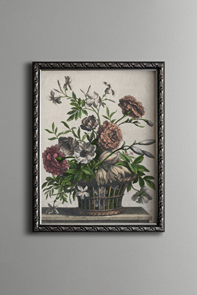 epiqart Velvet Flowers - Vintage Patterned Frame