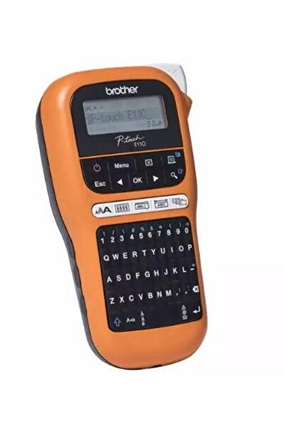Brother P-touch PT-E110VP Labeling System, Thermal Transfer, LCD Display, QWERTY Keyboard, Cutter (O