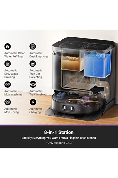 Eureka Robot Vacuum Cleaner with Mop with Self Cleaning, 16,200 Pa Suction, Auto Mop Hot Water Washi