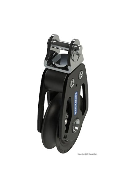OSCULATI Bloc simplu Lewmar cu cap de furcă, diametru 60 mm, sarcină maximă 1...