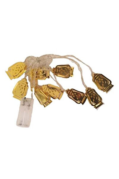 Beauenty مصباح LED صغير ذهبي اللون من فانوس ذهبي/شفاف 7 × 18 سم