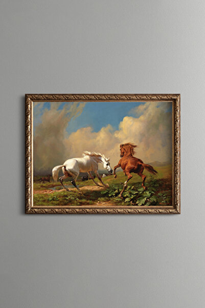 epiqart Horses - Vintage Patterned Frame