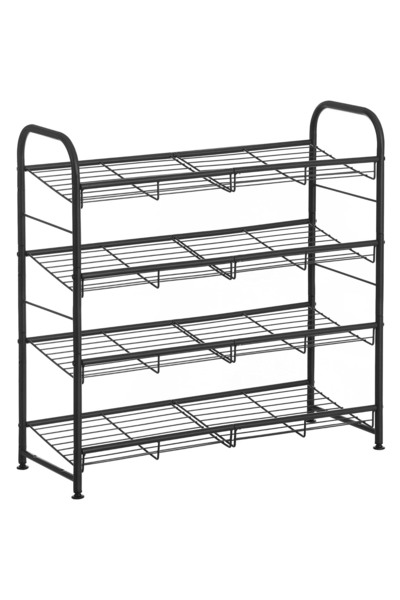 SONGMICS Suport pentru pantofi cu 4 rafturi de depozitare, fabricat din metal...