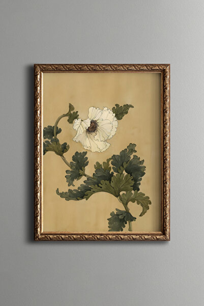 epiqart Poppy Flower - Vintage Patterned Frame