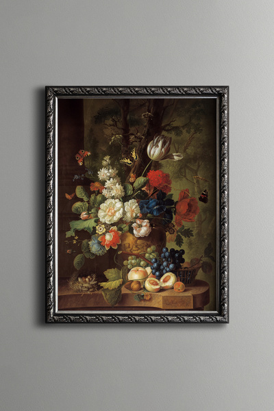 epiqart Flori și fructe natură mortă - cadru cu model vintage