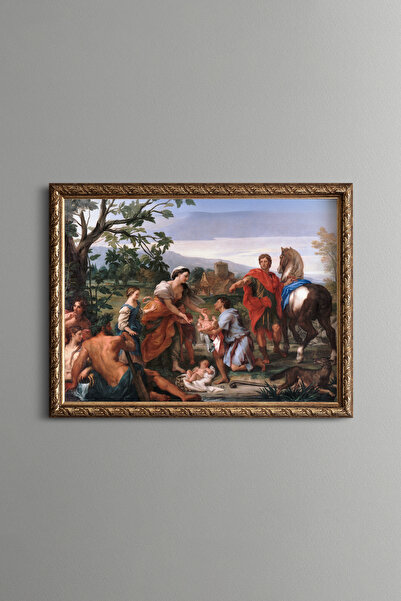 epiqart Găsirea lui Romulus și Remus - Cadru cu model vintage