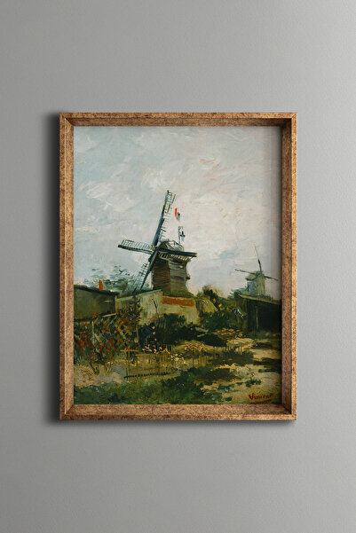 epiqart Moara de vânt - Cadru cu model vintage