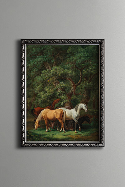 epiqart Horses - Vintage Patterned Frame