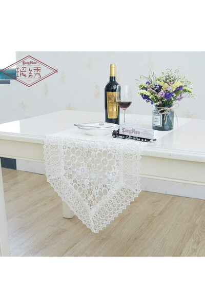 BaronHong tablecloth, polyester, white, 150 x 150 cm