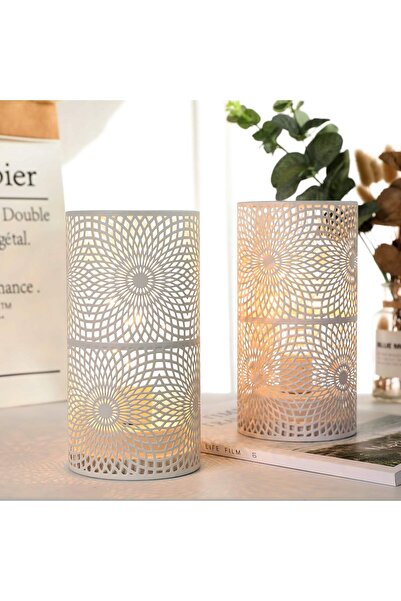 JHY DESIGN Lămpi de masă metalice, fără fir H:19,5 cm set de 2 bucăți