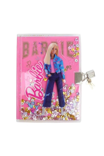 Barbie CEM B-804 PULLU KİLİTLİ PVC CİLTLİ HATIRA DEFTERİ14X19cm ÇİZGİLİ