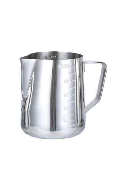 Fankalo Stainless Steel Milk Frother Pitcher Silver 0.35Liters