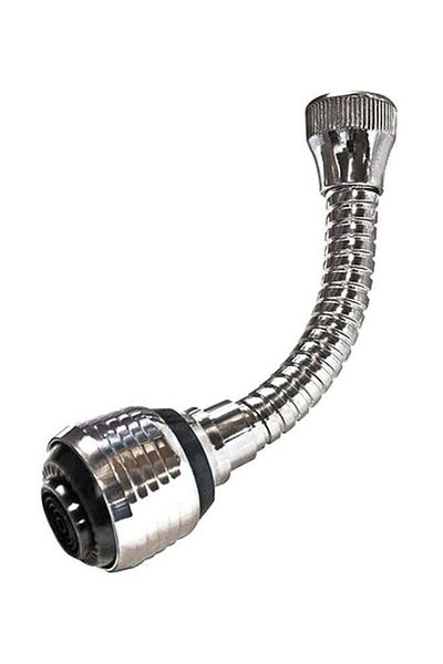 AS SEEN ON TV Turbo Flex 360 Flexible Faucet Sprayer Silver 6inch