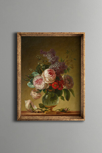 epiqart Floral Still Life - Vintage Patterned Frame
