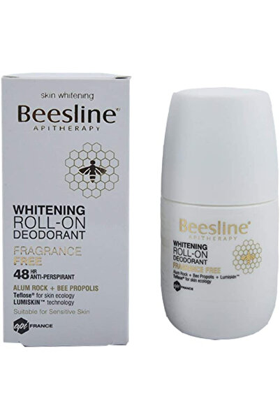 Beesline Whitening Deodorant Roll-On, Fragrance-Free