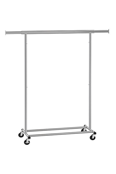 Optim Solution Suport pentru haine, bară superioară extensibilă, roți, lățime...