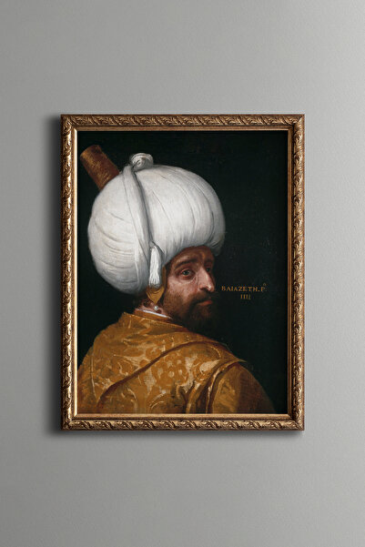 epiqart Yıldırım Bayezid - Vintage Desenli Çerçeve