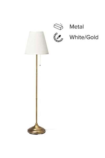 Beauenty Decorative Floor Lamp White/Gold 155 x 28 x 36cm