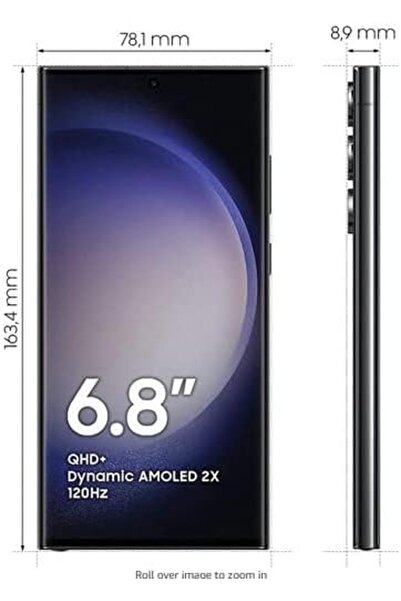 Samsung Galaxy S23 Ultra, 8GB RAM 256GB Phantom Black, International Version, 5G Mobile Phone, Dual